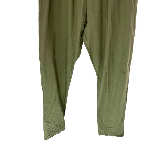 NWT Fordays Dark Green Pull On Stretch Slouchy Breathable Poplin Pant  XL - Picture 6 of 13